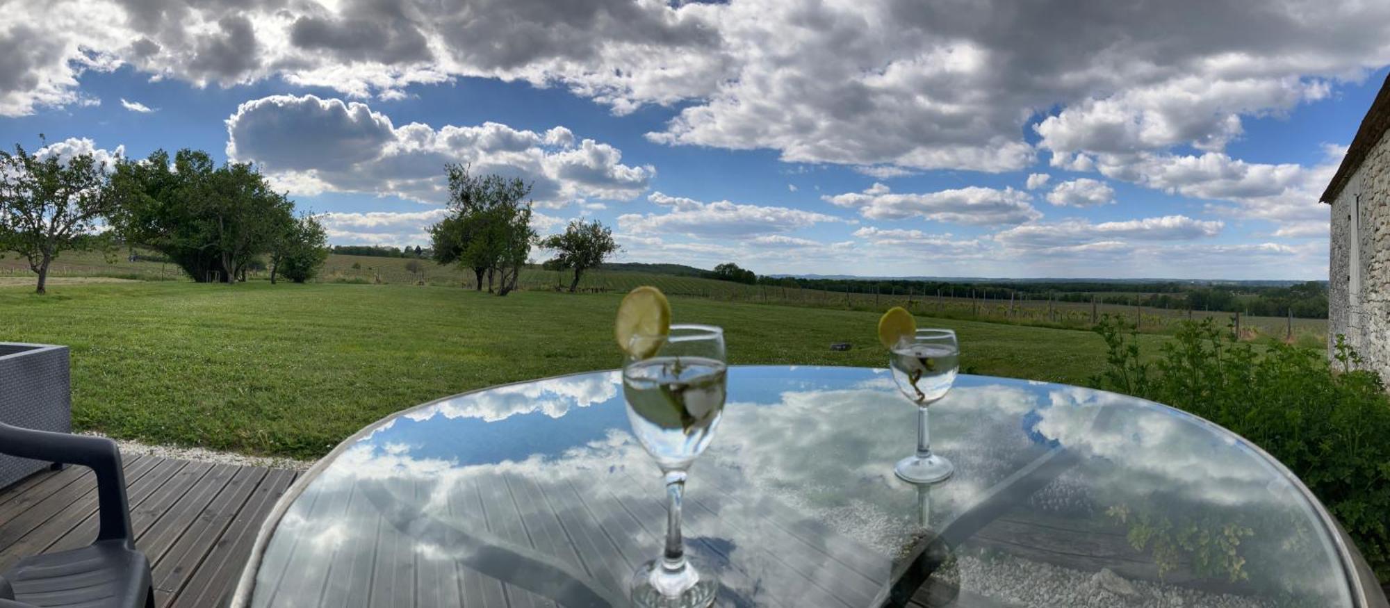 Perigourdine Avec Spa Et Vue Pomport 外观 照片